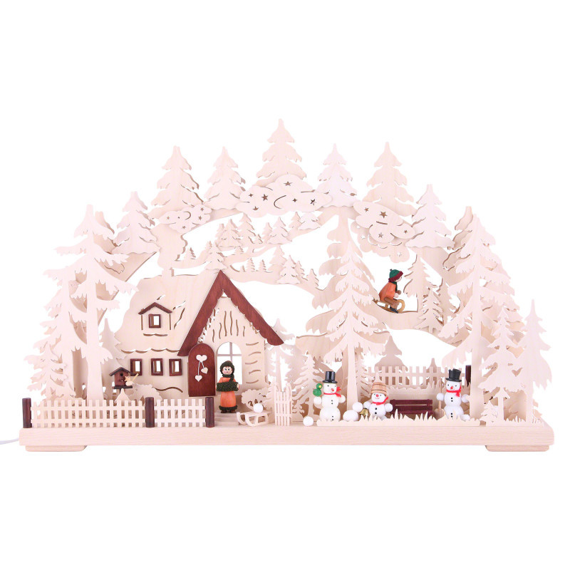 3D Double Arch - Winter Landscape - 62x39x8 cm / 24x15x3 inch