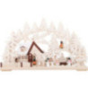 3D Candle Arch - Winter Scenery with White Frost. Electr. Candles - 62x39 cm / 24.41inchx15.35 inch