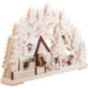 3D Candle Arch - Winter Scenery with White Frost. Electr. Candles - 62x39 cm / 24.41inchx15.35 inch