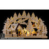 3D Candle Arch - Winter Scenery with White Frost. Electr. Candles - 62x39 cm / 24.41inchx15.35 inch