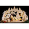3D Candle Arch - Winter Scenery with White Frost. Electr. Candles - 62x39 cm / 24.41inchx15.35 inch