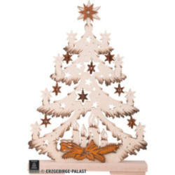 Light Triangle - Fir Tree with Stars - 32x44 cm / 12.6x17.3 inch