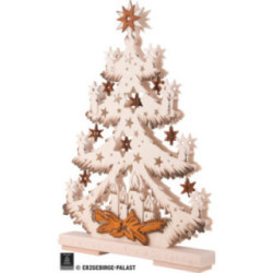 Light Triangle - Fir Tree with Stars - 32x44 cm / 12.6x17.3 inch