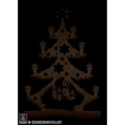 Light Triangle - Fir Tree with Stars - 32x44 cm / 12.6x17.3 inch