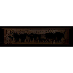 Schwibbogen-Unterbau/Raumleuchte Wald Seiffen farbig - 50x12 cm