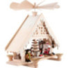 1-Tier Pyramid House - Christmas Parlor with White Frost - 28 cm / 11 inch