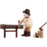 Thiel-Figur Waldarbeiter beim Sägen - natur - 3-teilig - 6 cm