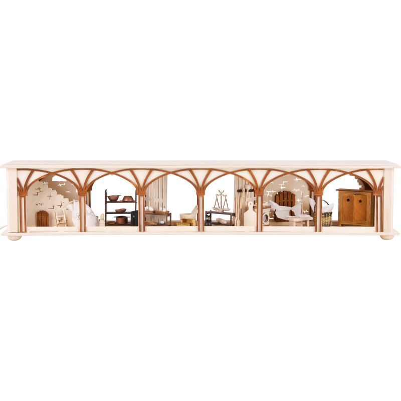 Schwibbogen-Unterbau/Raumleuchte Hauskeller - 80x15 cm