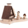 Räucherhaus Schneebällchen natur - 9,5 cm