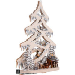 Light Triangle - Fir Tree - Ski Slope with White Frost - 56 cm / 22 inch