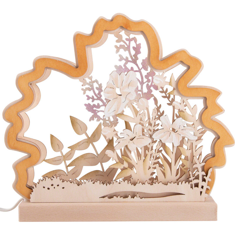 Romantikleuchte Blumenwiese - 27x23 cm