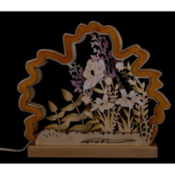 Romantikleuchte Blumenwiese - 27x23 cm