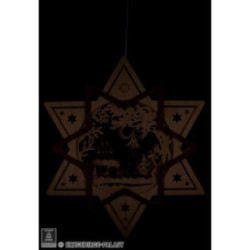 Window Picture - Star with House and Deer in Forest - 35 cm / 13.8 inch