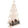 Light Triangle - Fir Tree - Christmas Magic in the Village with White Frost - 43x73,5 cm / 16.9x28.9 inch