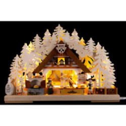 3D-Schwibbogen Weihnachtsbackstube - 44x29x7 cm