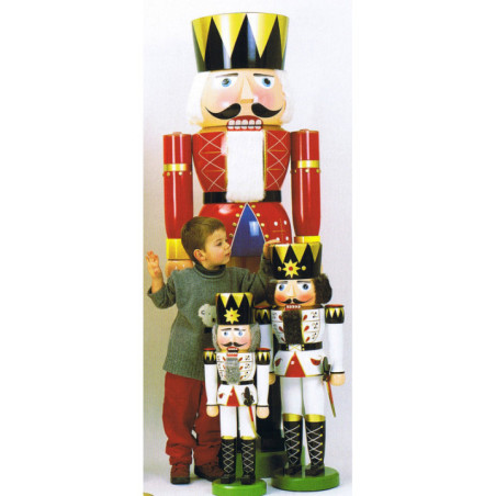 Nussknacker König weiß - 90 cm