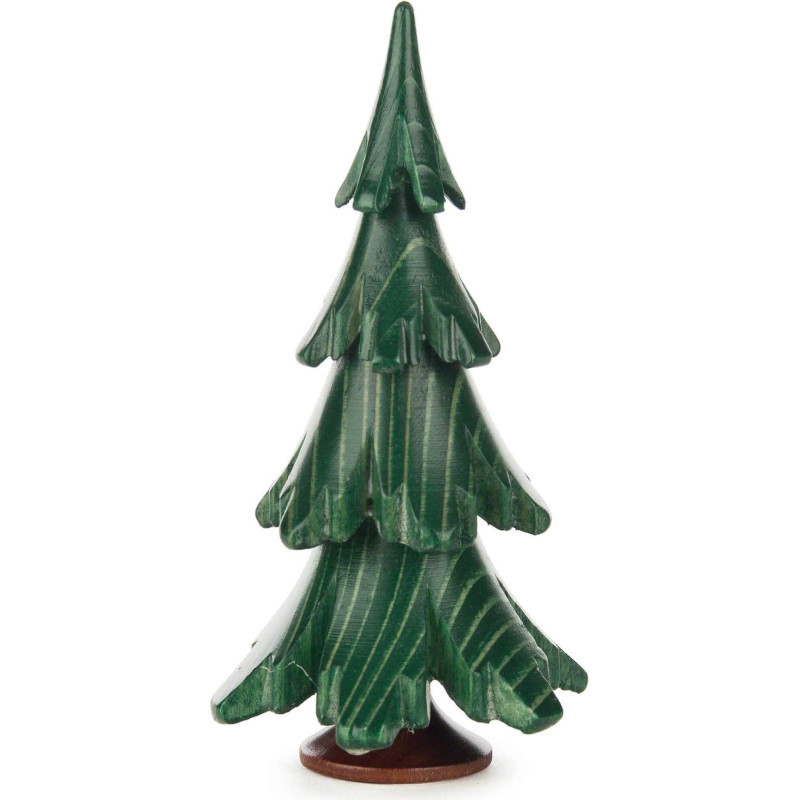 Massivholzbaum grün lasiert - 9 cm