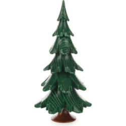 Massivholzbaum grün lasiert - 15,5 cm