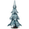 Solid Wood Tree - Green-White - 9 cm / 3.5 inch