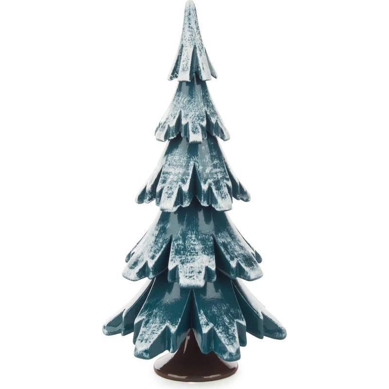 Solid Wood Tree - Green-White - 12,5 cm / 4.9 inch