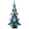 Solid Wood Tree - Green-White - 12,5 cm / 4.9 inch