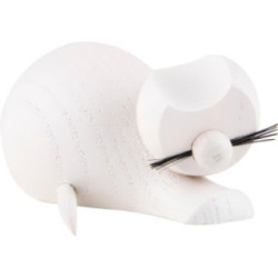 Cat White - Sitting - 4 cm / 1.6 inch
