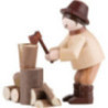 Thiel-Figur Holzhacker - natur - 5,5 cm