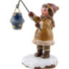 Winterkinder Mädchen mit Sternhimmellampion - 8 cm