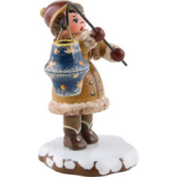 Winter Children Girl with Lantern - 8 cm / 3 inch