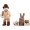 Thiel-Figur Holzhacker - natur - 5,5 cm