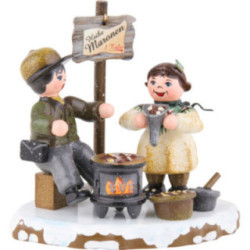 Winter Children Hot Chestnuts - 8 cm / 3 inch