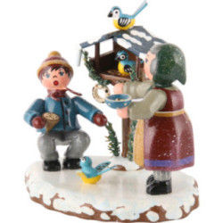 Winterkinder Vogelfütterung - 9 cm
