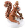 Winterkinder 4er-Set Eichhörnchen - 3 cm