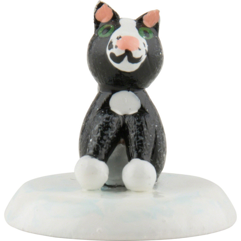 Winterkinder Katze schwarz - 6er-Set - 2,5 cm