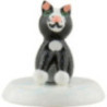 Winterkinder Katze schwarz - 6er-Set - 2,5 cm