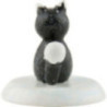 Winter Children Black Cat - Set of Six - 2,5 cm / 1 inch