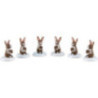 Winter Children Rabbit - Set of Six - 1,5 cm / 0,5 inch