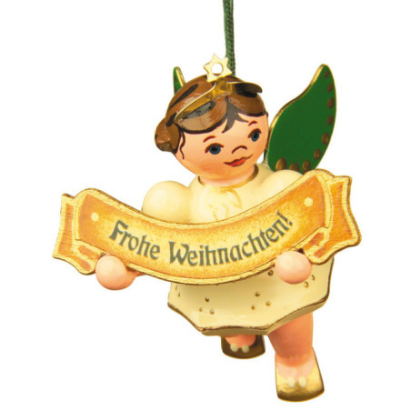 Tree Ornament - Merry Christmas Angel - 6 cm / 2,5 inch