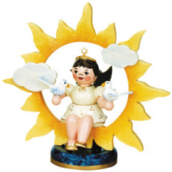 Engel-Sonne mit Tauben - 6,5 cm