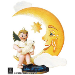 Engelbub-Mond mit Schäfchen - 10 cm