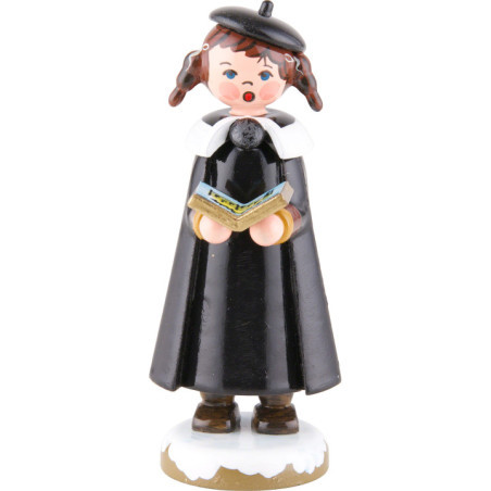 Winter Children Church Singers with Pigtail - 8 cm / 3 inch