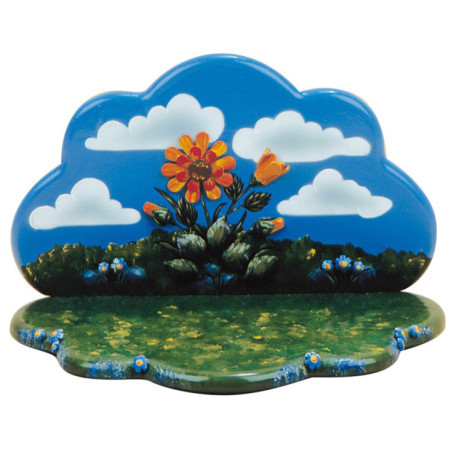 Sommerwiese mit Blumenhimmel - 23x16x15 cm