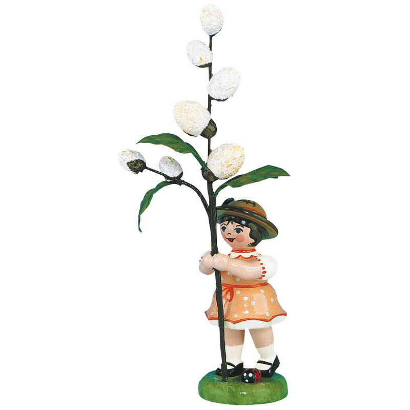 Flower Girl with May Kitten - 11 cm / 4,3 inch
