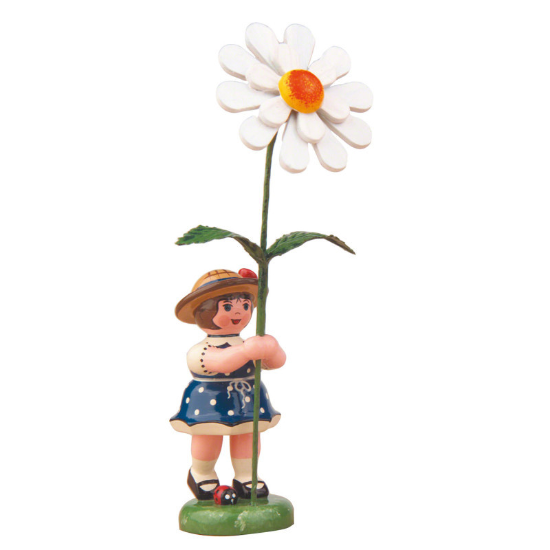 Flower Girl with Daisy - 11 cm / 4,3 inch