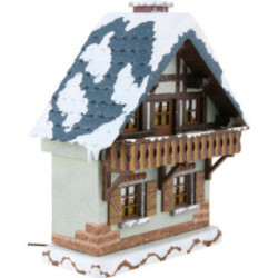 Winter Children House with Balcony - 15 cm / 5,5 inch