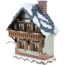 Winter Children House with Balcony - 15 cm / 5,5 inch