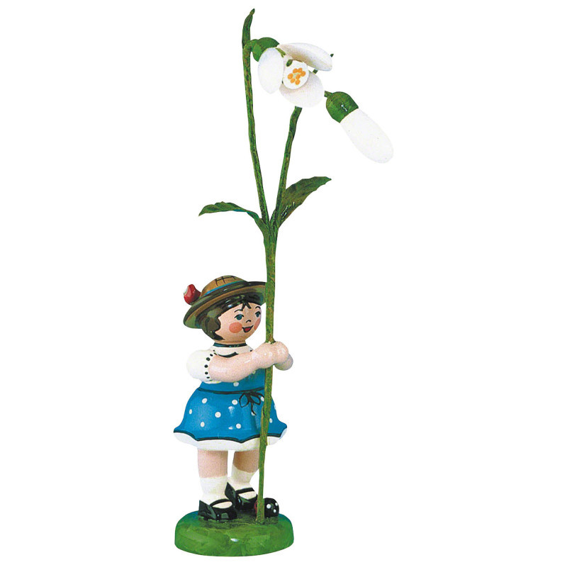 Blumenkind Mädchen mit Schneeglöckchen 2. Auflage - 11 cm