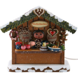 Winterkinder Marktbude Pfefferkuchenhäusel - 10 cm