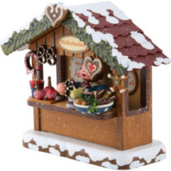 Winterkinder Marktbude Pfefferkuchenhäusel - 10 cm