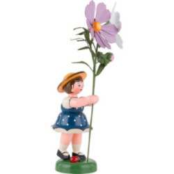 Blumenkind Mädchen mit Cosmea - 24 cm
